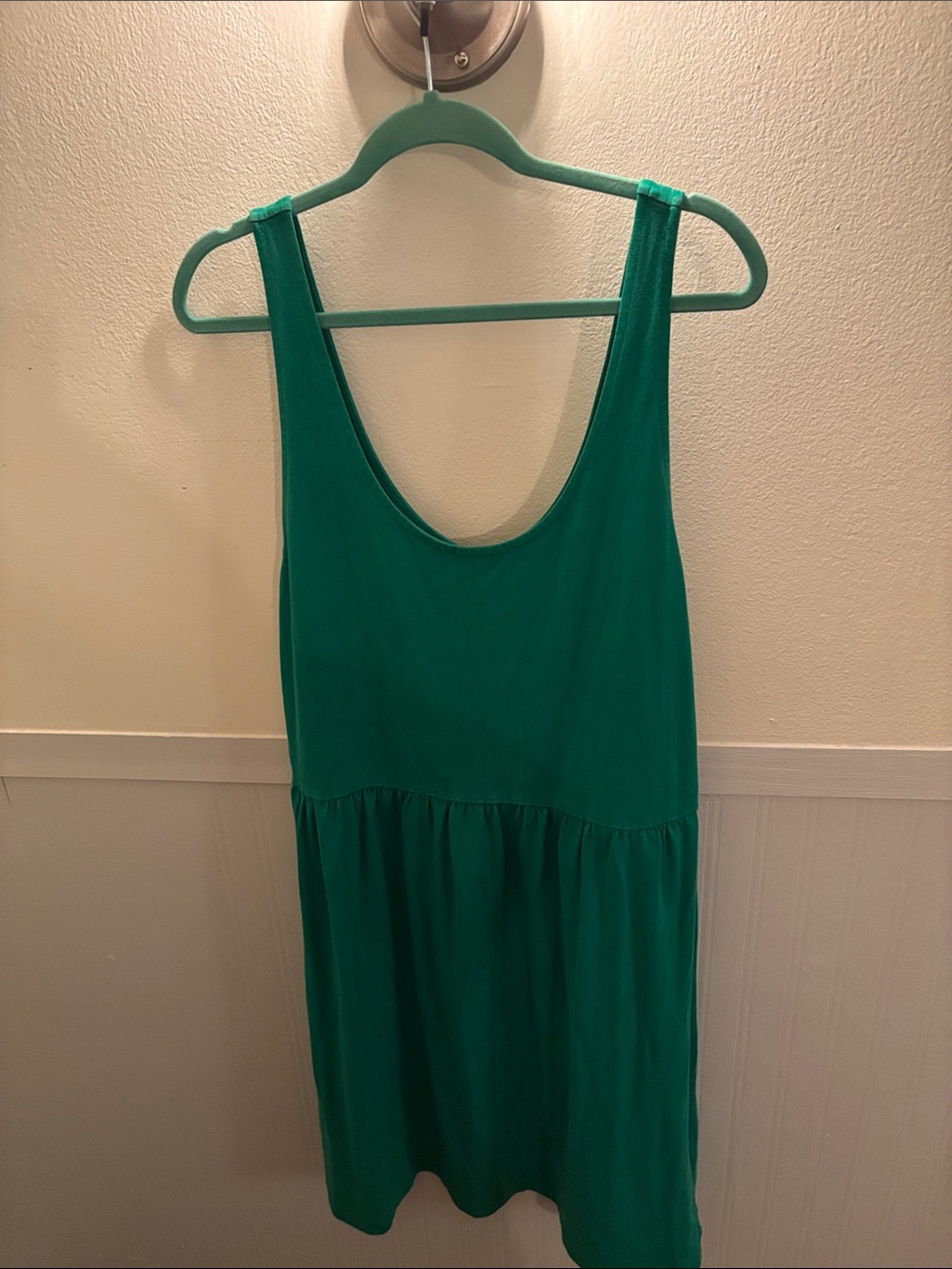 J. Crew Factory Emerald Green Scoop Neck Dress